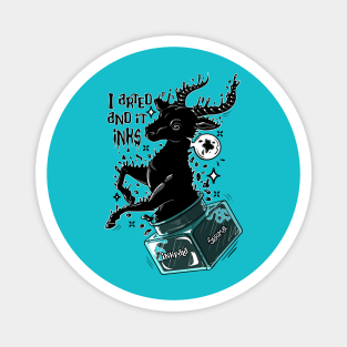 Inkpala impala ink art pun Magnet